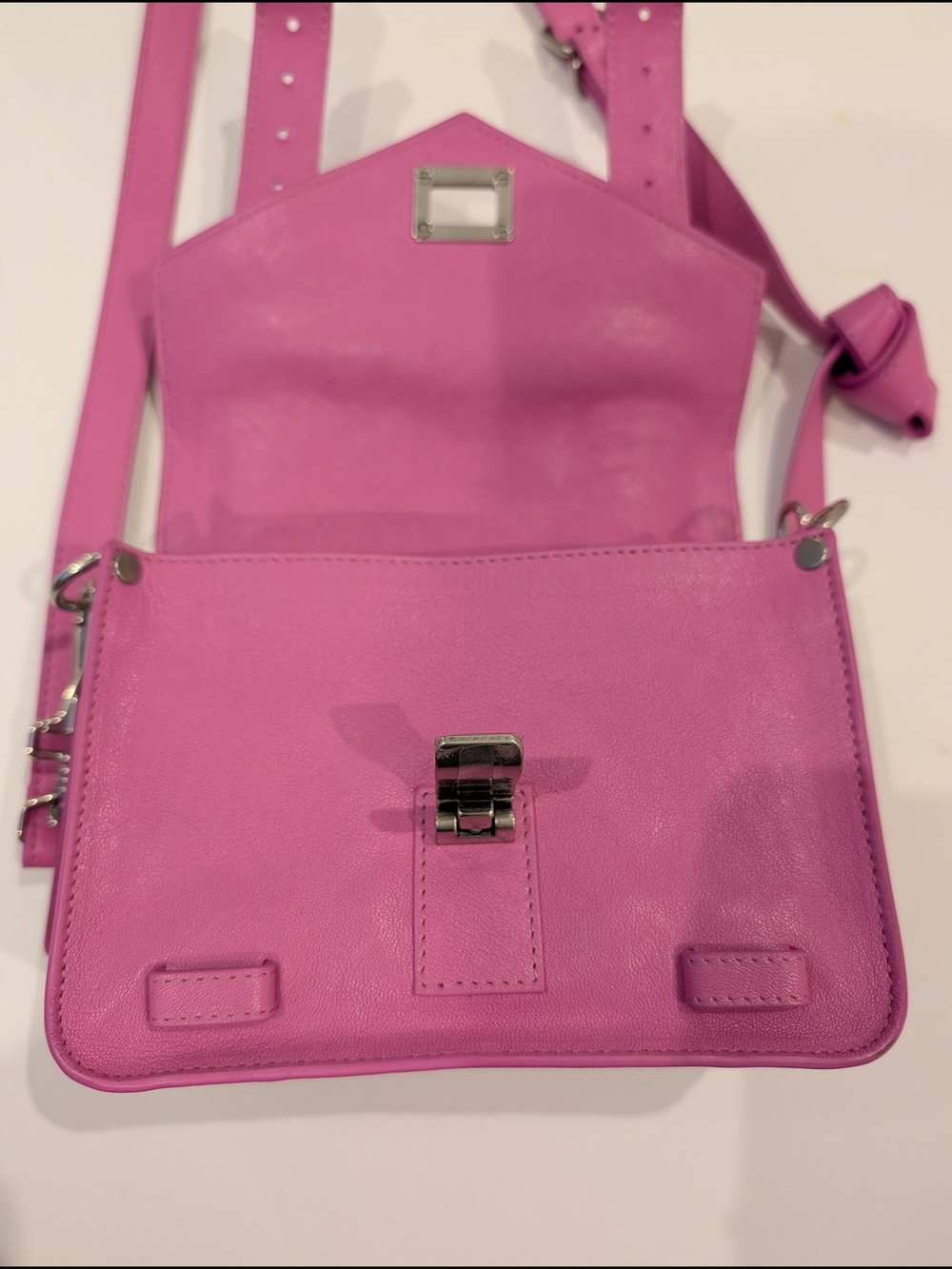 Proenza Schouler PS1 Mini Pink Leather Crossbody, Authentic - Picture 7 of 16